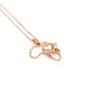 For the Love of Giraffes Rose Gold Pendant