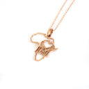 For the Love of Giraffes Rose Gold Pendant