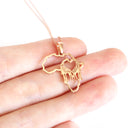 For the Love of Giraffes Rose Gold Pendant