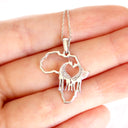 For the Love of Giraffes White Gold Pendant