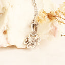 Four Hearts White Diamond White Gold Pendant