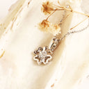 Four Hearts White Diamond White Gold Pendant