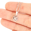 Four Hearts White Diamond White Gold Pendant