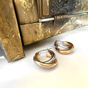 Funky Twisted Rose and White Hoops