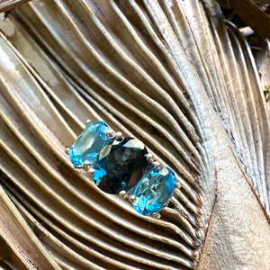 Glam Trilogy Blue And London Blue Topaz Ring