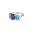Glam Trilogy Blue And London Blue Topaz Ring
