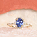 Sapphire and Diamond Yellow Gold Ring