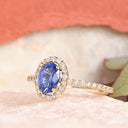Sapphire and Diamond Yellow Gold Ring