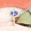 Sapphire and Diamond Yellow Gold Ring