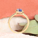 Sapphire and Diamond Yellow Gold Ring