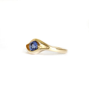 Golden Eye Yellow Gold Tanzanite Ring