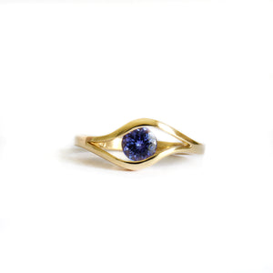 Golden Eye Yellow Gold Tanzanite Ring
