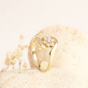 White Diamond Yellow Gold Ring