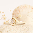White Diamond Yellow Gold Ring