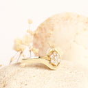 White Diamond Yellow Gold Ring