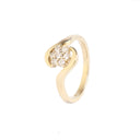 White Diamond Yellow Gold Ring