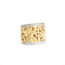 Golden People of Africa Eternity Ring with Diamond Borders