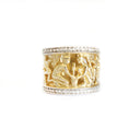 Golden People of Africa Eternity Ring with Diamond Borders