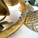 Gorgeous 3/4 Sapphire and Diamond White Gold Eternity Ring