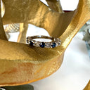 Gorgeous 3/4 Sapphire and Diamond White Gold Eternity Ring