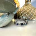 Gorgeous 3/4 Sapphire and Diamond White Gold Eternity Ring