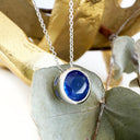 Gorgeous Bezel Set Cornflower Blue Sapphire White Gold Pendant