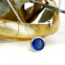 Gorgeous Bezel Set Cornflower Blue Sapphire White Gold Pendant