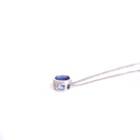 Gorgeous Bezel Set Cornflower Blue Sapphire White Gold Pendant