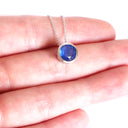 Gorgeous Bezel Set Cornflower Blue Sapphire White Gold Pendant