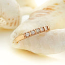 White Diamond Rose gold ring