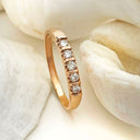 White Diamond Rose gold ring