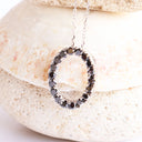 Black Diamond White gold pendant