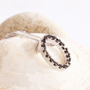 Black Diamond White gold pendant