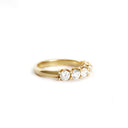 Gorgeous Six White Diamond Yellow Gold Ring