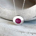 White Gold Ruby Pendant