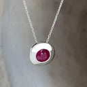 White Gold Ruby Pendant
