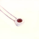 Gorgeous Thick Bezel Set Ruby White Gold Pendant