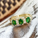 Tsavorite and diamond ring