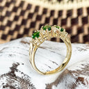 Tsavorite and diamond ring