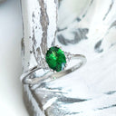 Tsavorite and diamond ring