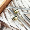 Tsavorite Yellow Gold Studs