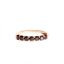 Half Eternity Rose Gold Black Diamond Stacking Ring