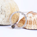 Black and White Diamond Halo pendant