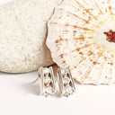 Heavenly Trilogy White Diamond White Gold Bar Earrings