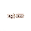 Heavenly Trilogy White Diamond White Gold Bar Earrings