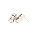 Heavenly Trilogy White Diamond White Gold Bar Earrings