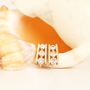 White Diamond Yellow Gold Earrings