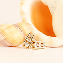 White Diamond Yellow Gold Earrings