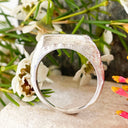 3D Silver Table Mountain Ring