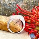 White Gold Table Mountain Stacking Ring